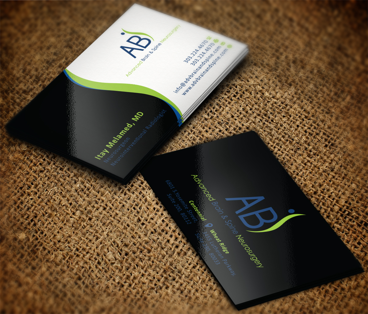 Business Card Design by Grafactory for Advanced Brain & Spine | Design #11226056