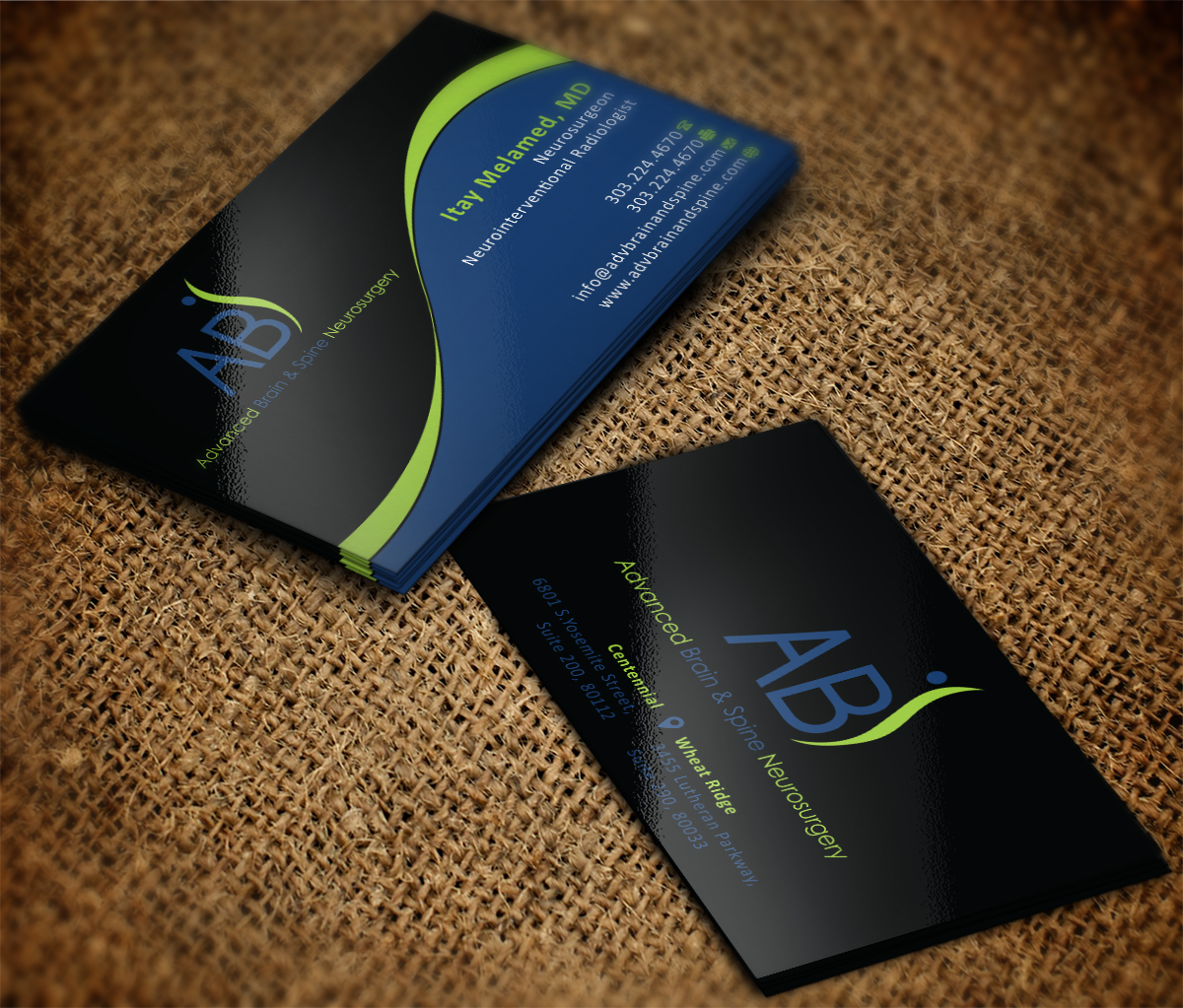 Business Card Design by Grafactory for Advanced Brain & Spine | Design #11226088