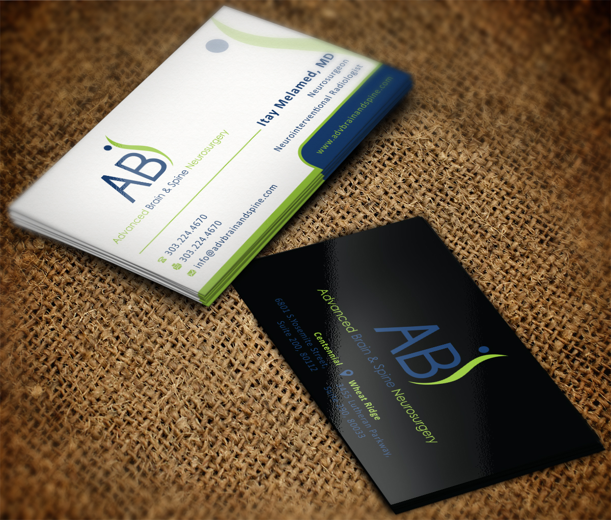 Business Card Design by Grafactory for Advanced Brain & Spine | Design #11226578