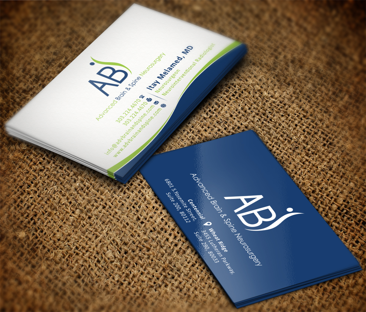 Business Card Design by Grafactory for Advanced Brain & Spine | Design #11226579