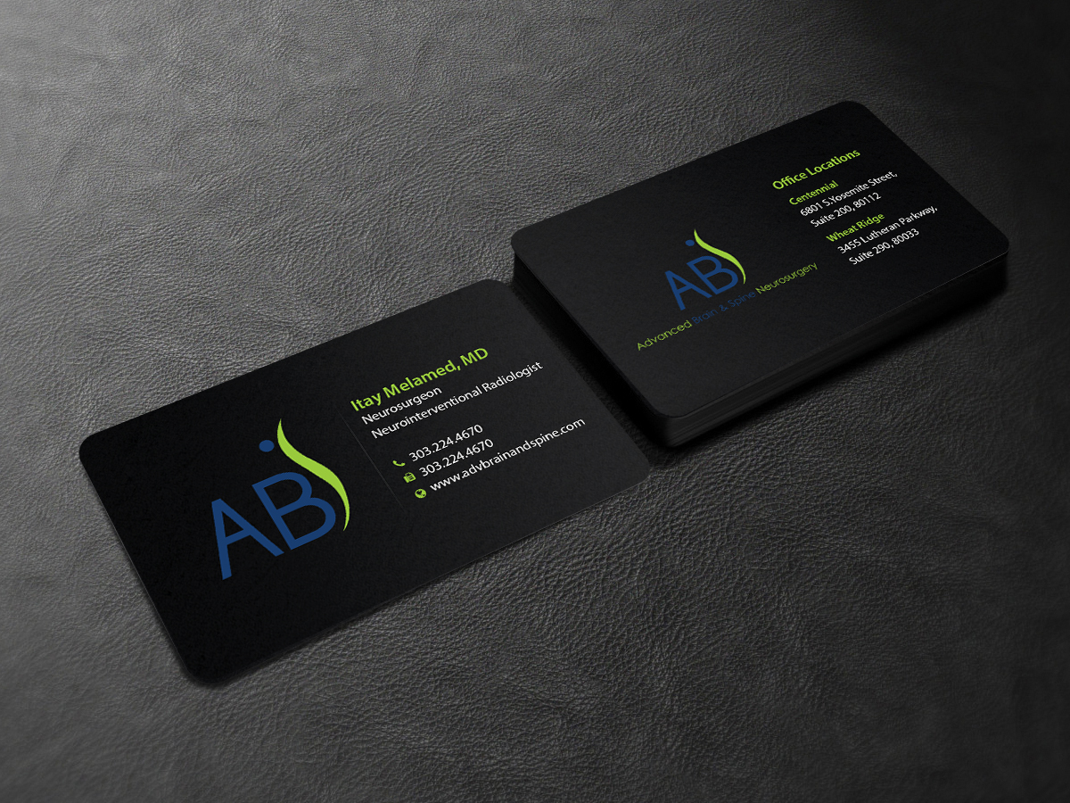 Business Card Design by Creations Box 2015 for Advanced Brain & Spine | Design #11212935