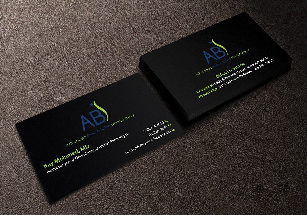 Business Card Design by Creations Box 2015 for Advanced Brain & Spine | Design #11212936