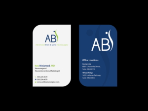 Business Card Design by Creations Box 2015 for Advanced Brain & Spine | Design: #11212946
