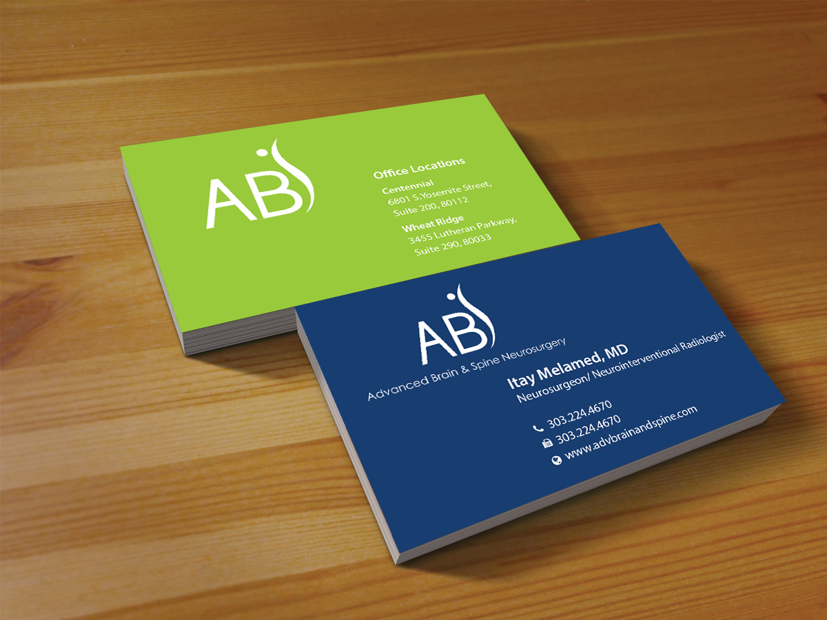 Design de Carte de Visite par Creations Box 2015 pour Advanced Brain & Spine | Design #11212947