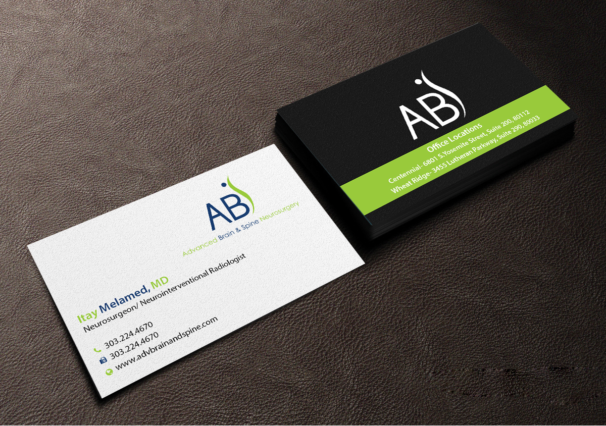 Design de Carte de Visite par Creations Box 2015 pour Advanced Brain & Spine | Design #11212948