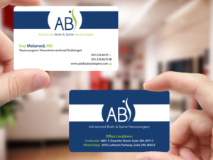 Business Card Design by Creations Box 2015 for Advanced Brain & Spine | Design: #11212951