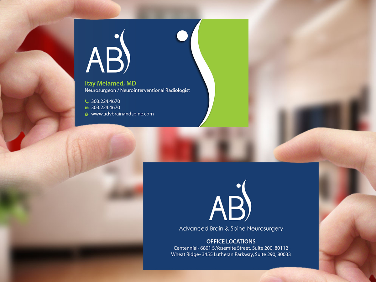 Design de Carte de Visite par Creations Box 2015 pour Advanced Brain & Spine | Design #11212953