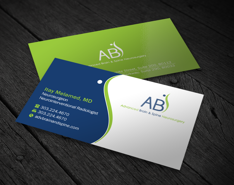 Business Card Design by Brand aid for Advanced Brain & Spine | Design #11208051