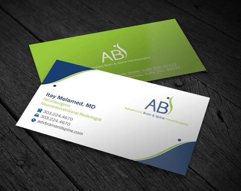 Business Card Design by Brand aid for Advanced Brain & Spine | Design #11208052