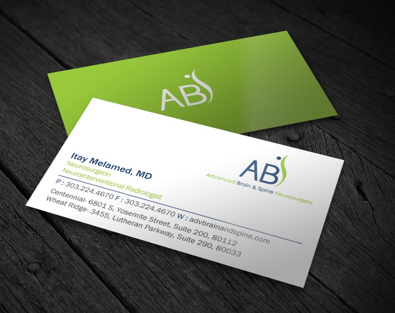 Business Card Design by Brand aid for Advanced Brain & Spine | Design #11210050