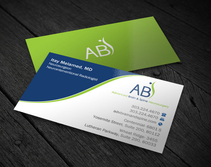 Business Card Design by Brand aid for Advanced Brain & Spine | Design #11210054