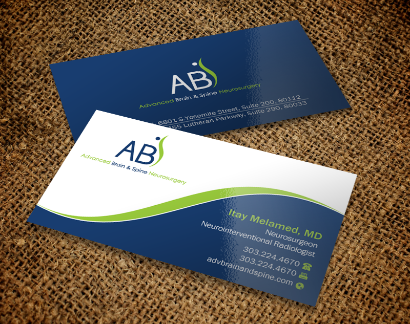 Business Card Design by Brand aid for Advanced Brain & Spine | Design #11222031