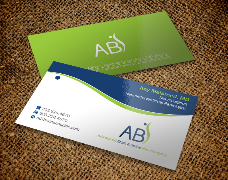 Business Card Design by Brand aid for Advanced Brain & Spine | Design #11222041