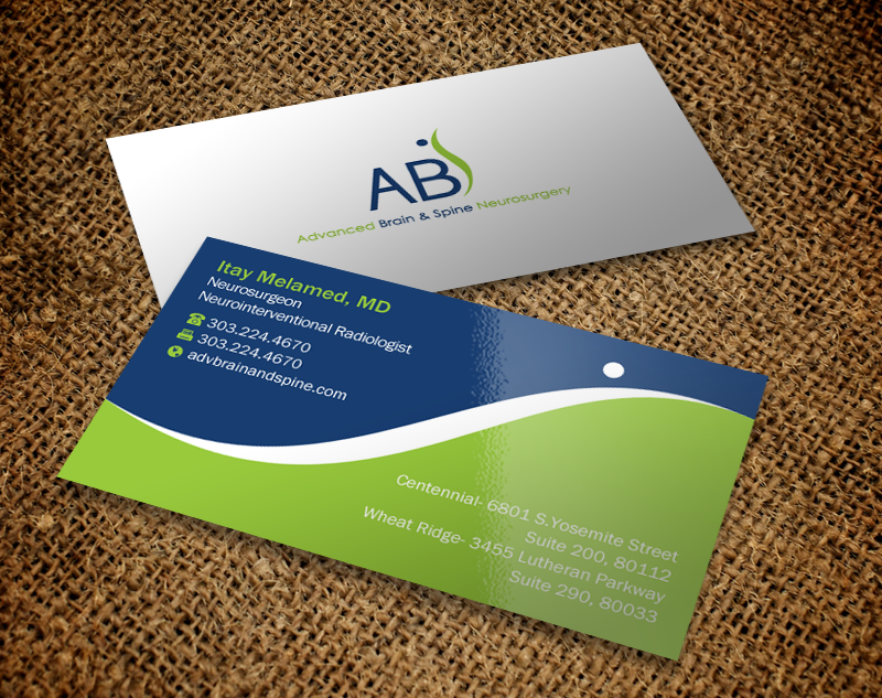 Business Card Design by Brand aid for Advanced Brain & Spine | Design #11222044
