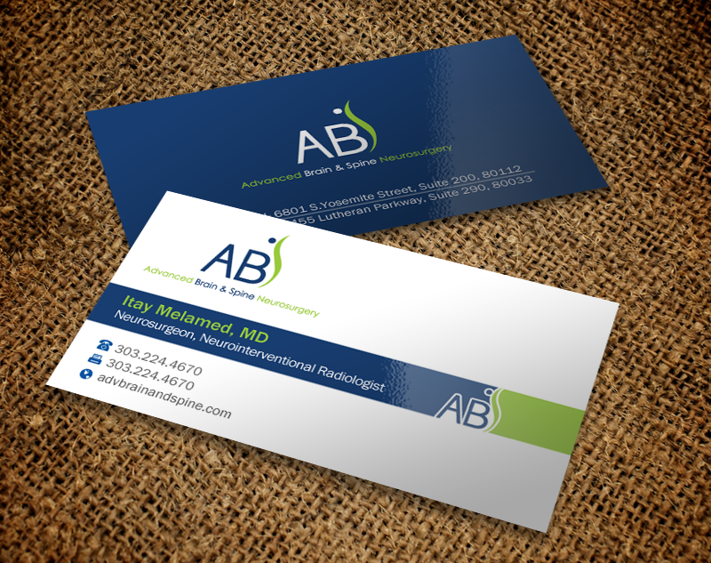 Visitenkarten-Design von Brand aid für Advanced Brain & Spine | Design #11222048