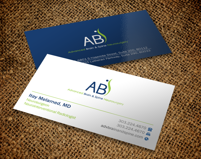 Visitenkarten-Design von Brand aid für Advanced Brain & Spine | Design #11240070