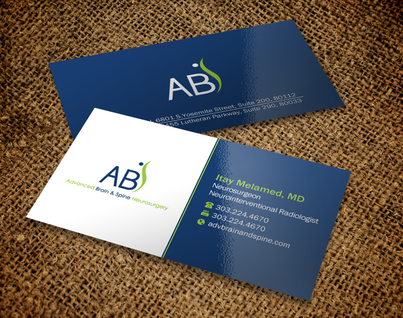 Business Card Design by Brand aid for Advanced Brain & Spine | Design #11240074