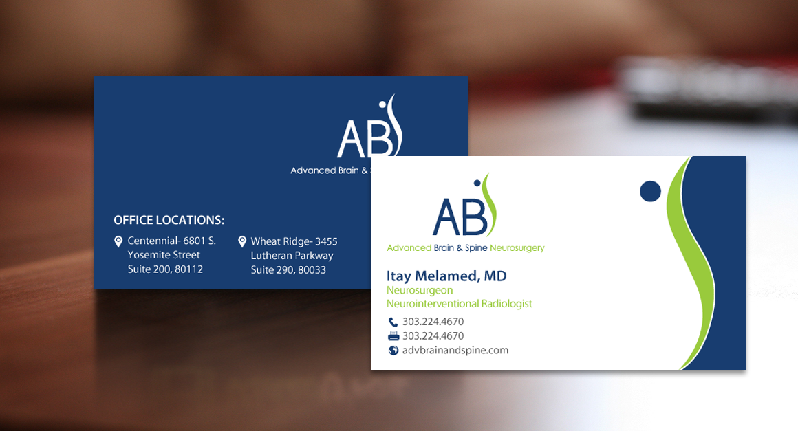 Business Card Design by chandrayaan.creative for Advanced Brain & Spine | Design #11208036