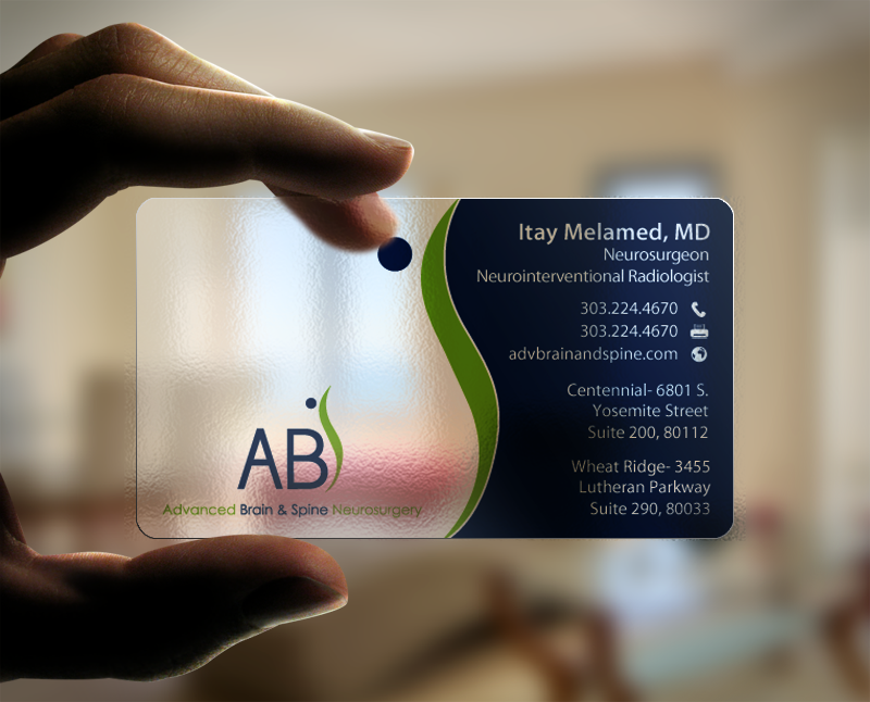 Visitenkarten-Design von chandrayaan.creative für Advanced Brain & Spine | Design #11208076