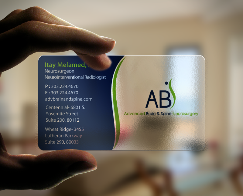 Business Card Design by chandrayaan.creative for Advanced Brain & Spine | Design #11208079