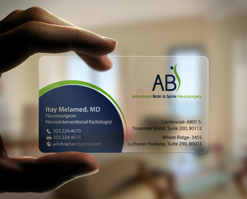Business Card Design by chandrayaan.creative for Advanced Brain & Spine | Design #11240051