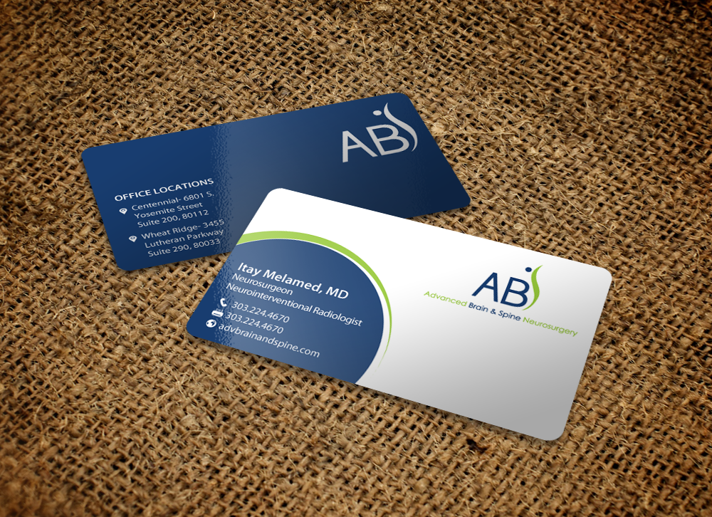 Business Card Design by chandrayaan.creative for Advanced Brain & Spine | Design #11240052