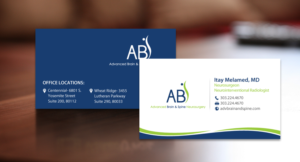 Business Card Design by chandrayaan.creative for Advanced Brain & Spine | Design: #11240054