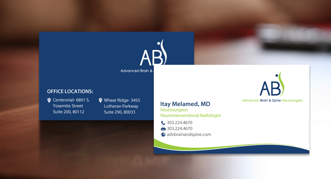 Business Card Design by chandrayaan.creative for Advanced Brain & Spine | Design #11240056