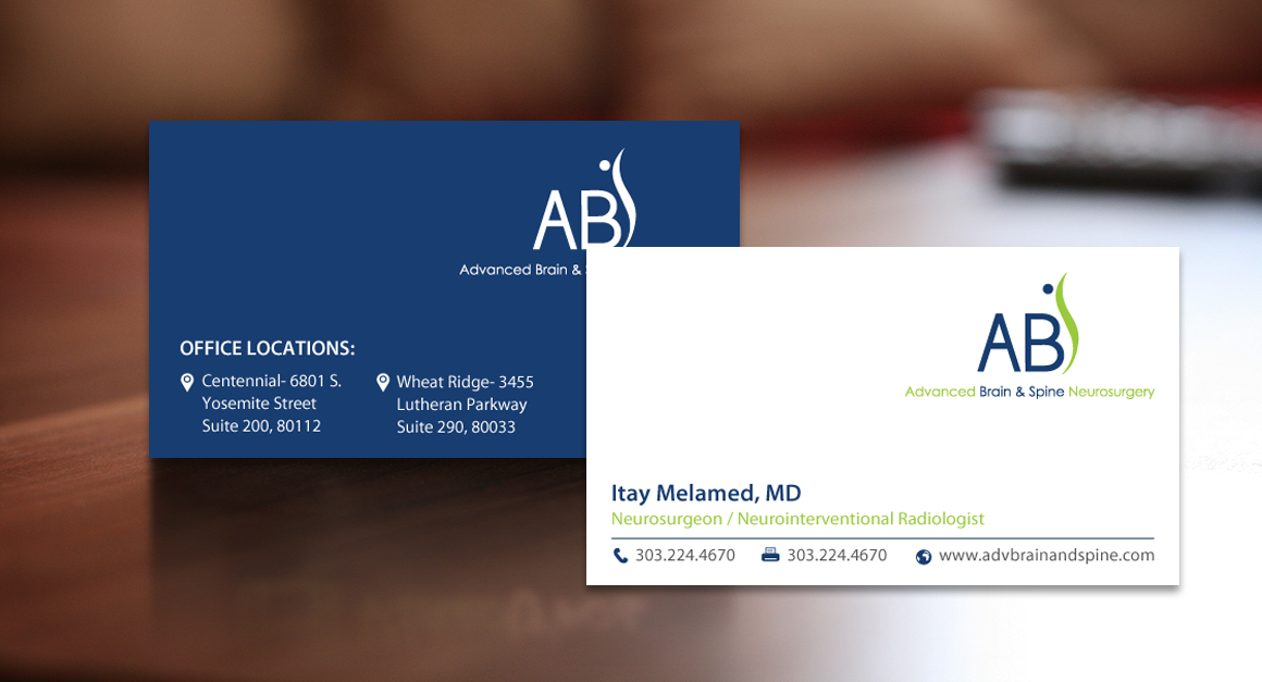 Business Card Design by chandrayaan.creative for Advanced Brain & Spine | Design #11240057