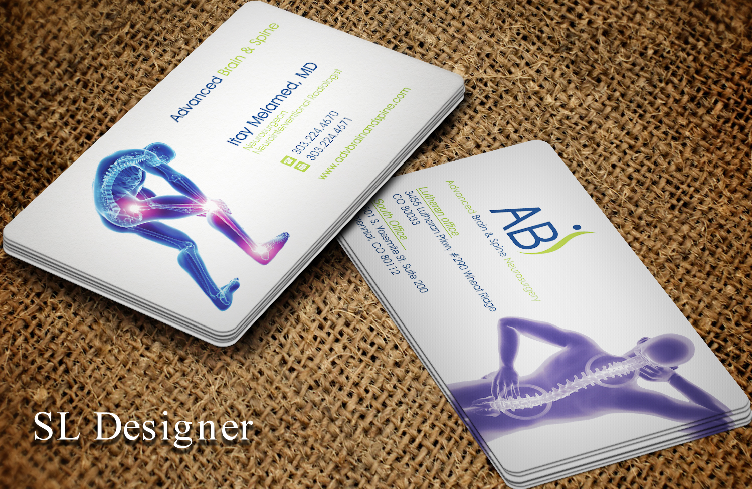 Business Card Design by SL Designer for Advanced Brain & Spine | Design #11212461