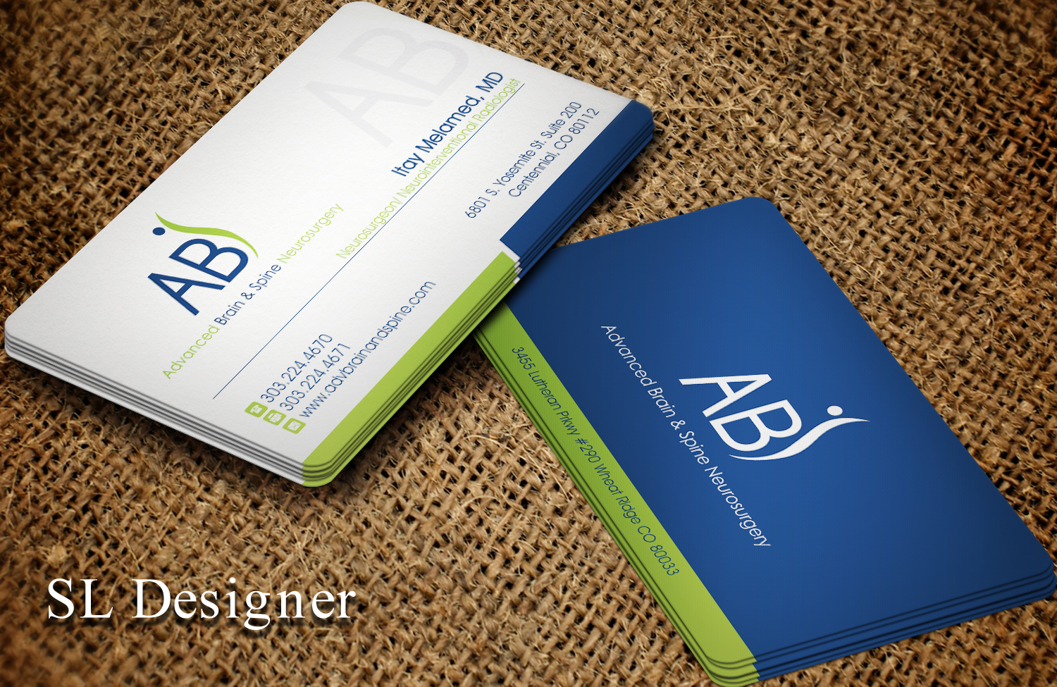 Business Card Design by SL Designer for Advanced Brain & Spine | Design #11212494