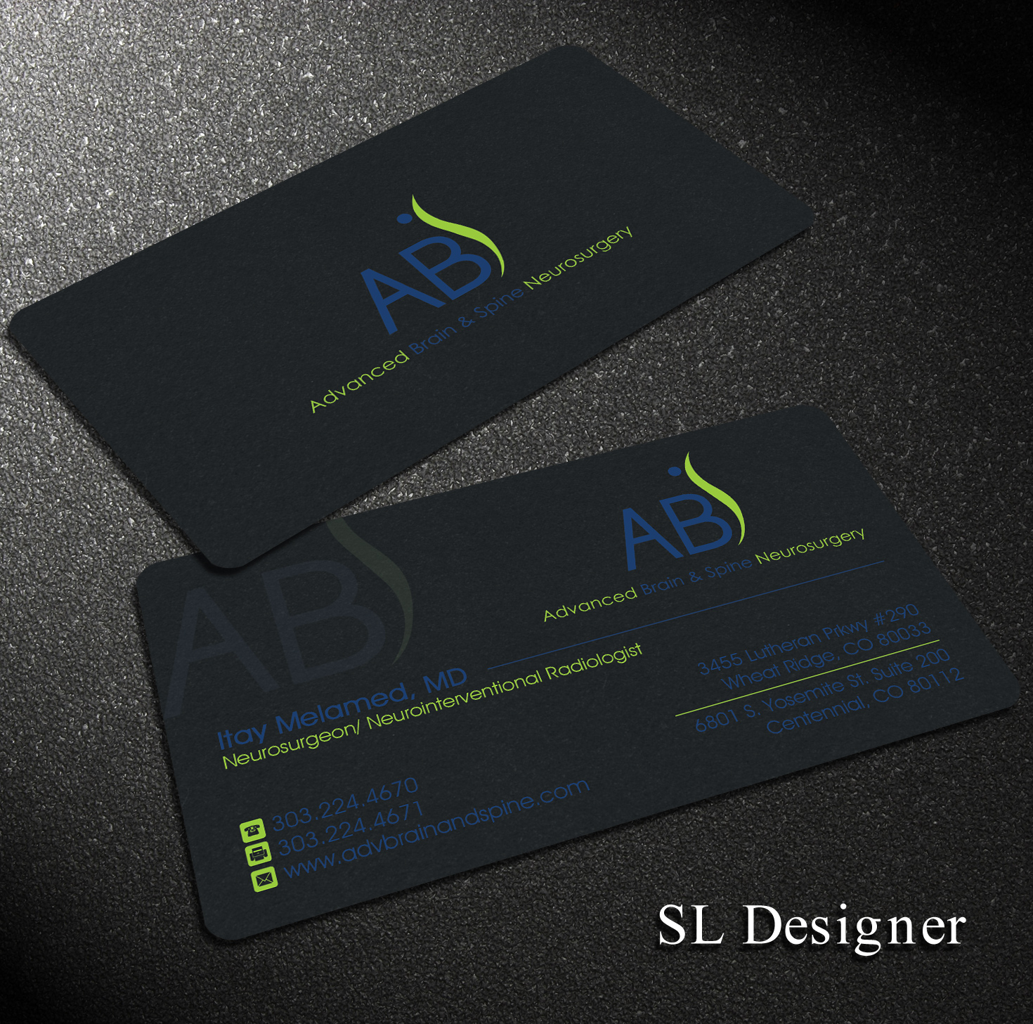 Business Card Design by SL Designer for Advanced Brain & Spine | Design #11212520