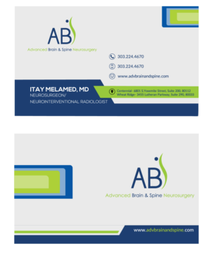 Business Card Design by regzie for Advanced Brain & Spine | Design #11277272
