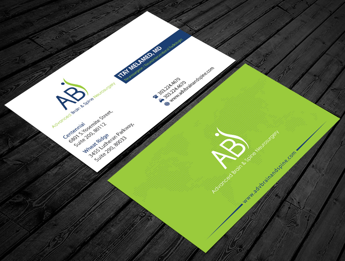 Business Card Design by alpesh9520 for Advanced Brain & Spine | Design #11211766