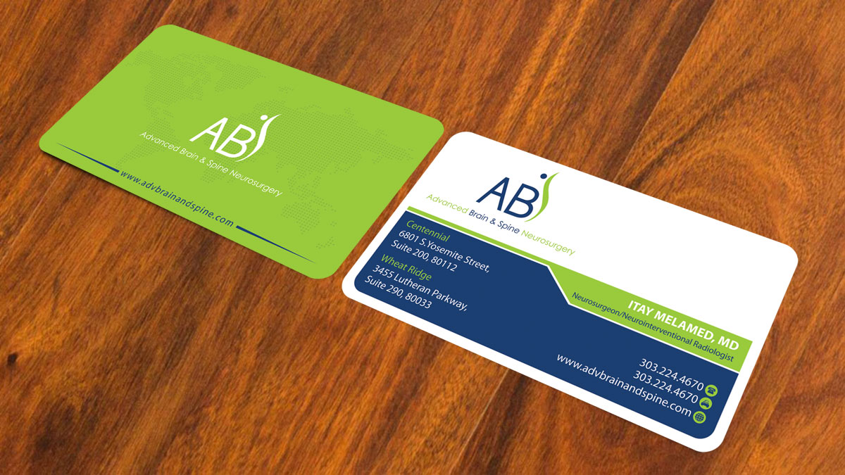 Business Card Design by alpesh9520 for Advanced Brain & Spine | Design #11223271