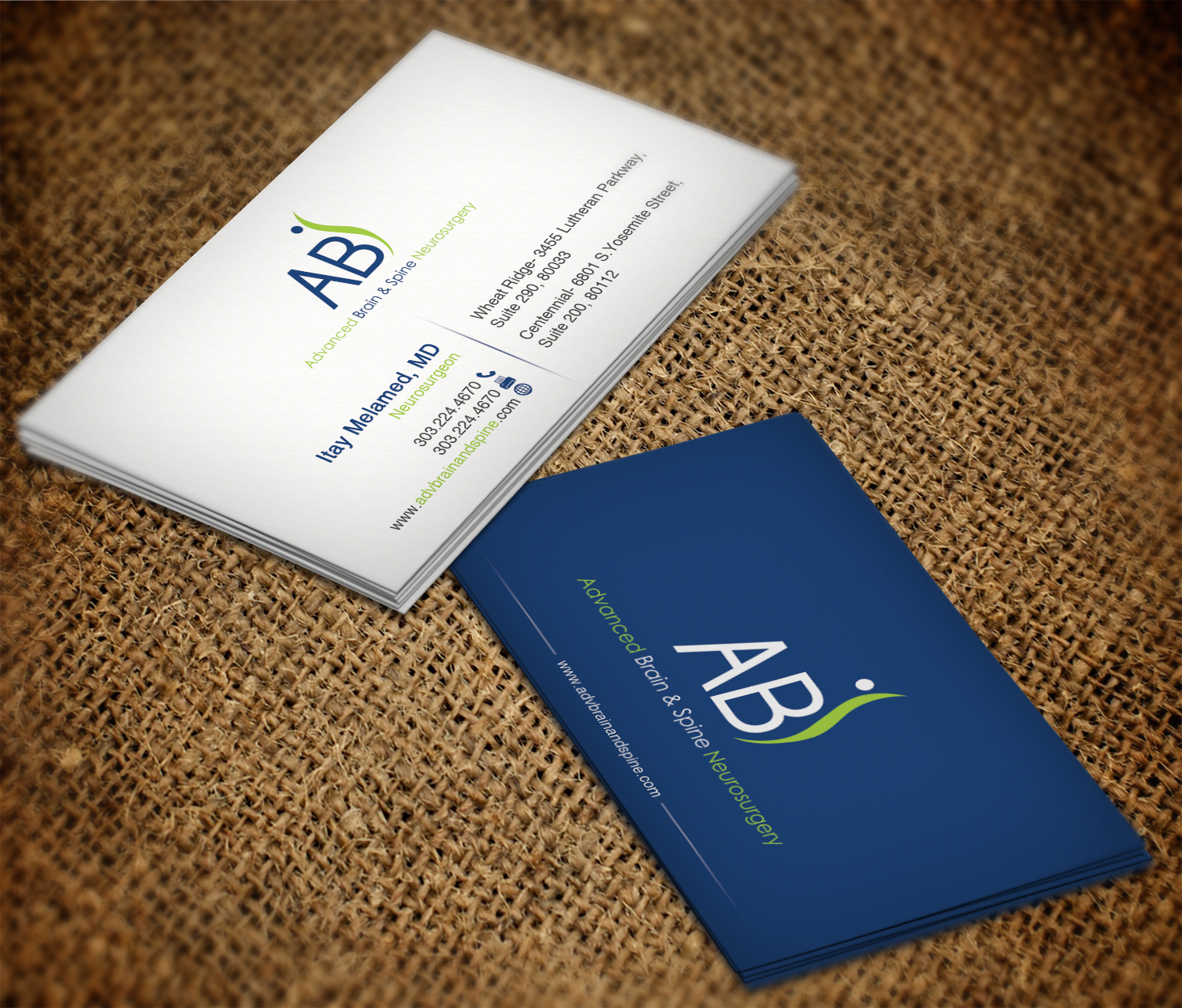 Business Card Design by Cortana for Advanced Brain & Spine | Design #11244919