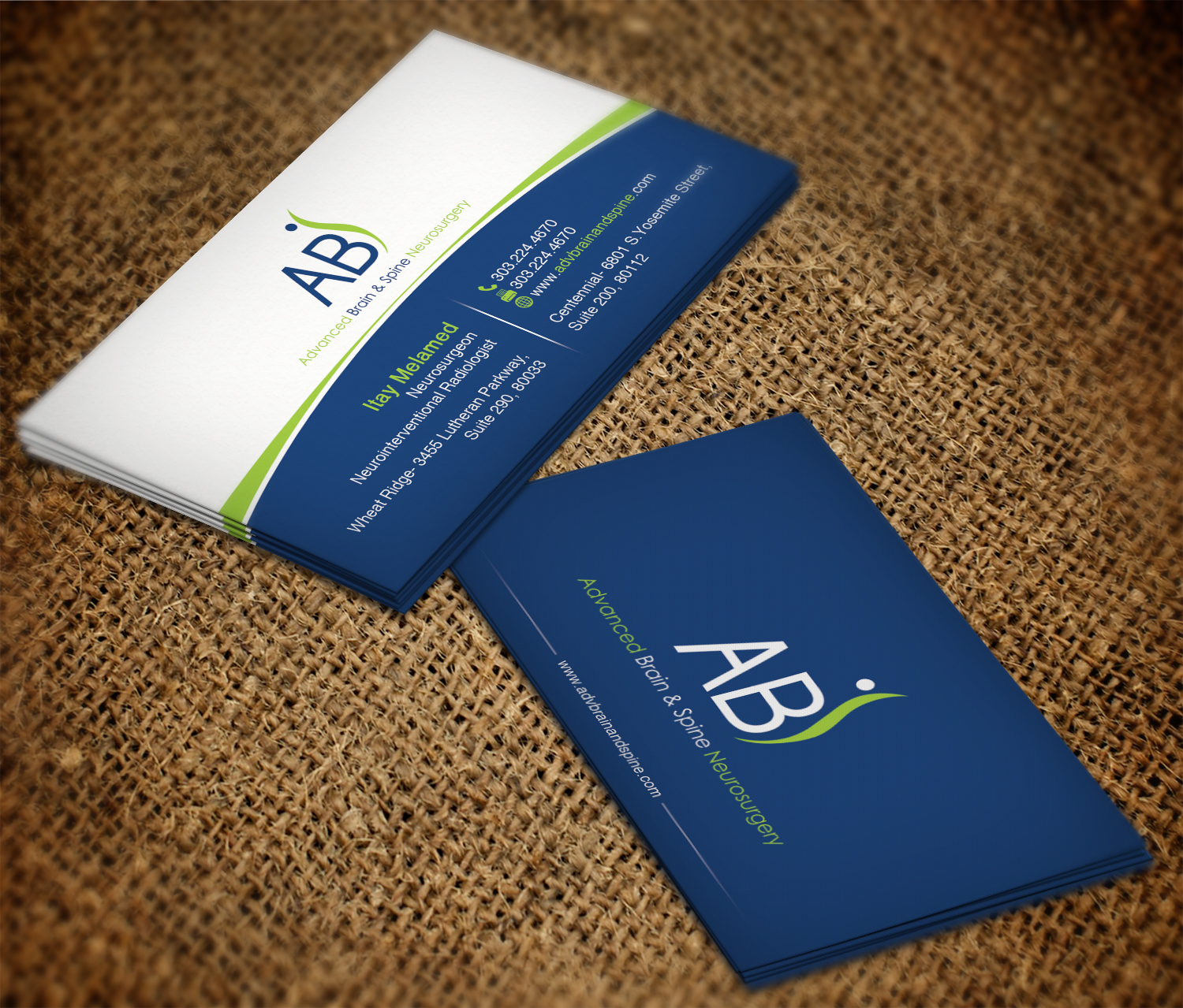 Business Card Design by Cortana for Advanced Brain & Spine | Design #11245048