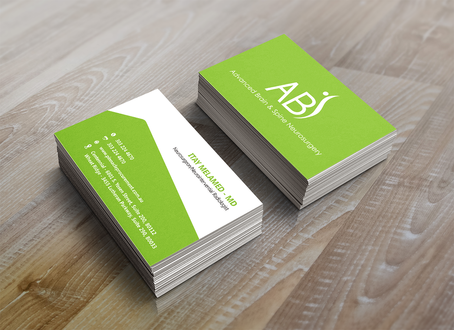 Visitenkarten-Design von Graphik4life für Advanced Brain & Spine | Design #11222608