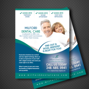 Flyer Design by uk for Milford Dental Care | Design: #11480691