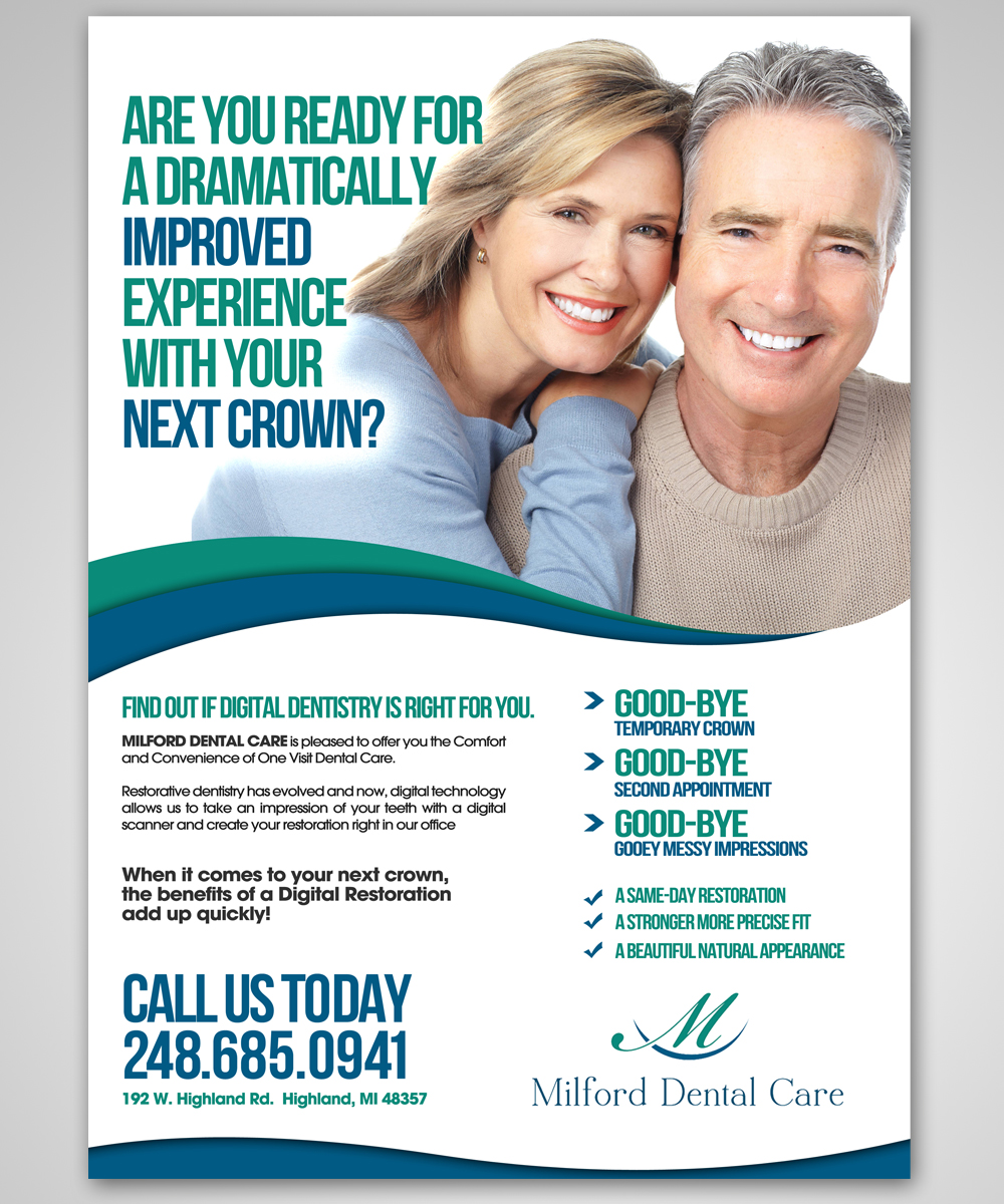 Flyer-Design von jeffdefy für Milford Dental Care | Design #11401456