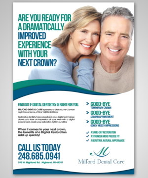 Flyer-Design von jeffdefy für Milford Dental Care | Design: #11401456