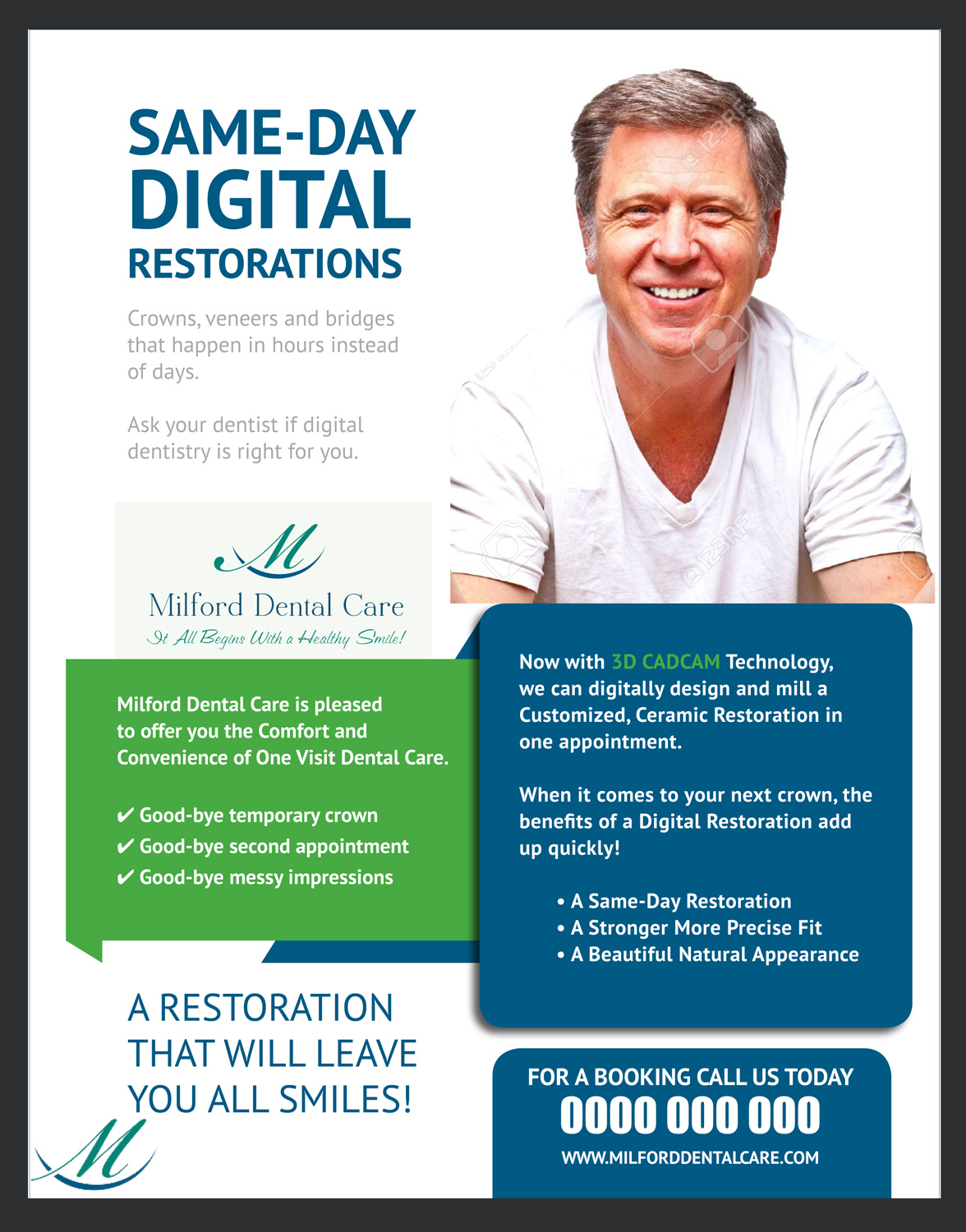 Flyer Design by Designer Mate for Milford Dental Care | Design #11398585