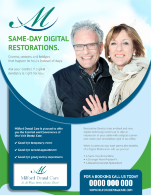 Flyer Design by Designer Mate for Milford Dental Care | Design: #11447791