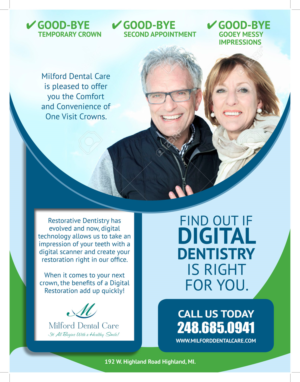 Dental Office Needs- Flyer Design for Same Day Crowns | Design de Flyer par Designer Mate