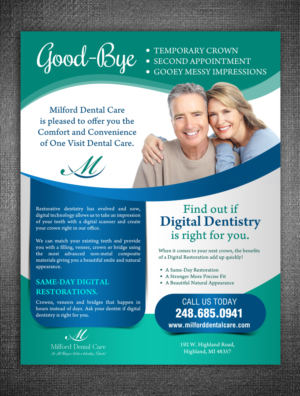 Flyer Design by rug for Milford Dental Care | Design: #11472403