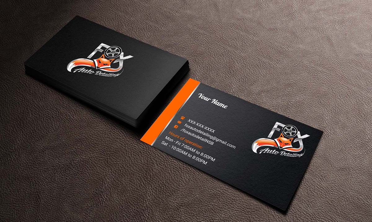 Business Card Design by INDIAN_Ashok for Fox Automotive Detailing | Design #11216747