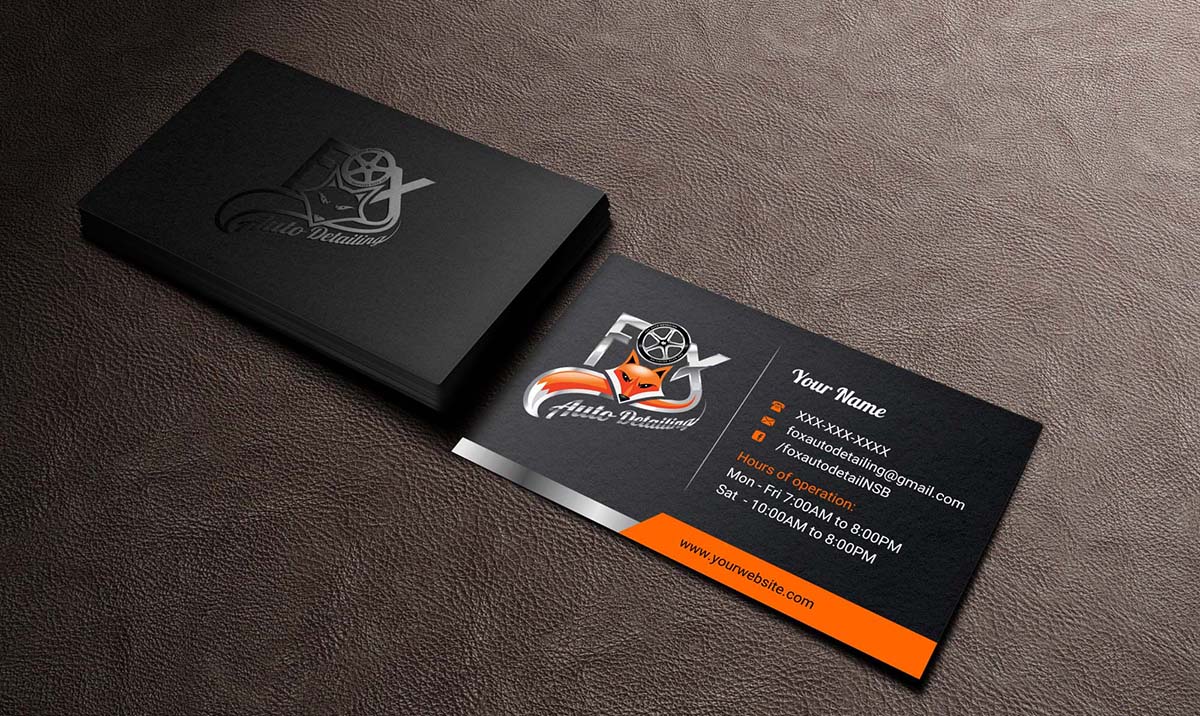 Business Card Design by INDIAN_Ashok for Fox Automotive Detailing | Design #11216749