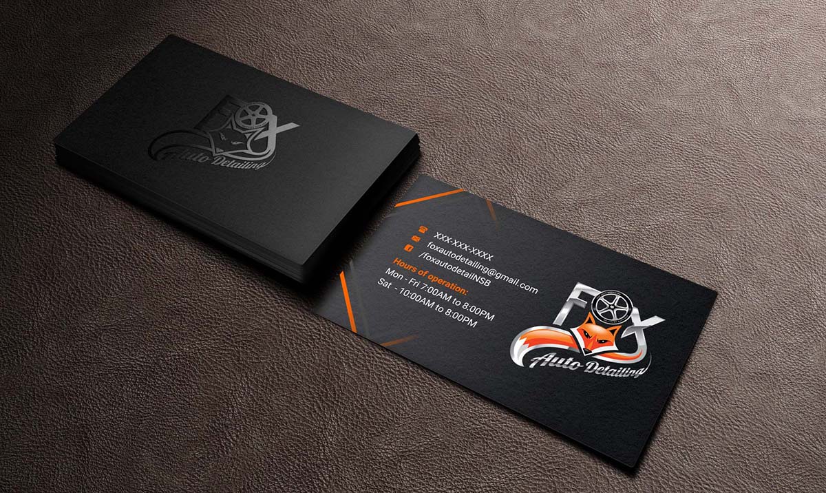 Business Card Design by INDIAN_Ashok for Fox Automotive Detailing | Design #11216751