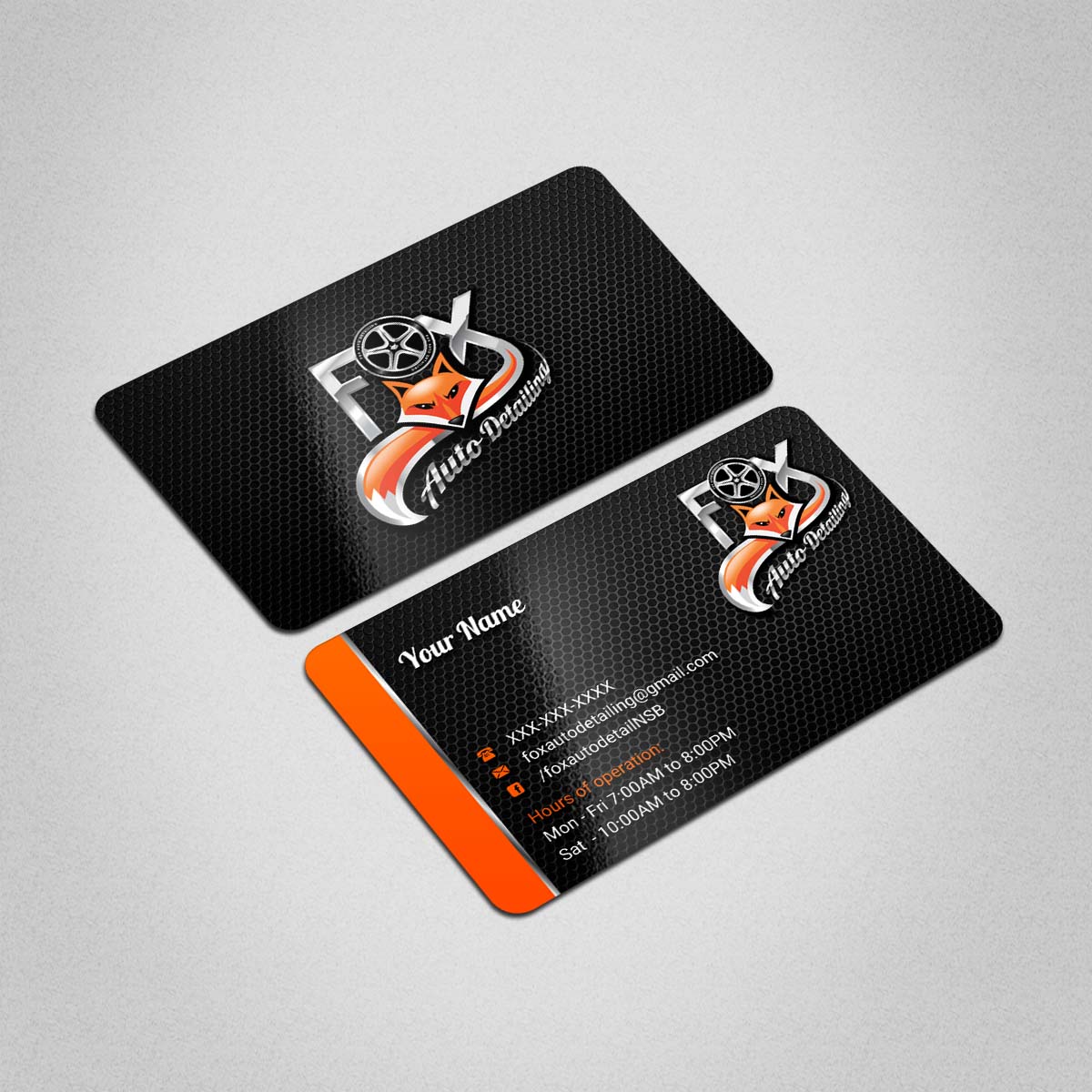 Business Card Design by INDIAN_Ashok for Fox Automotive Detailing | Design #11216761
