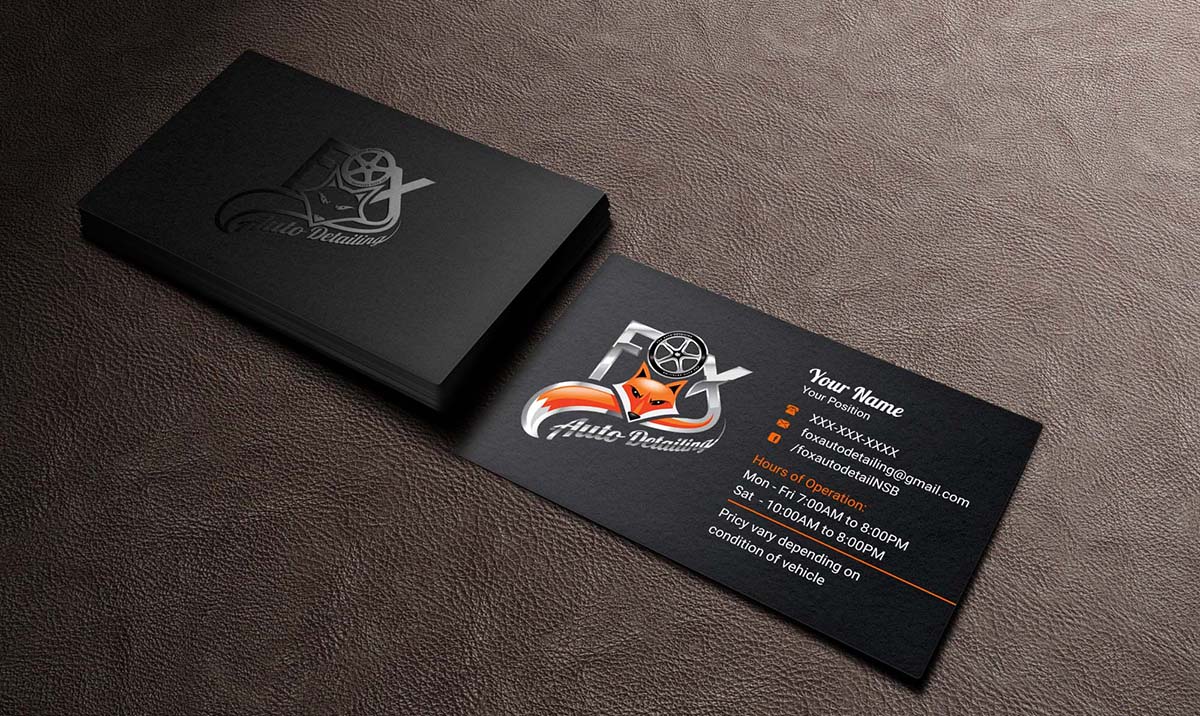 Business Card Design by INDIAN_Ashok for Fox Automotive Detailing | Design #11230882